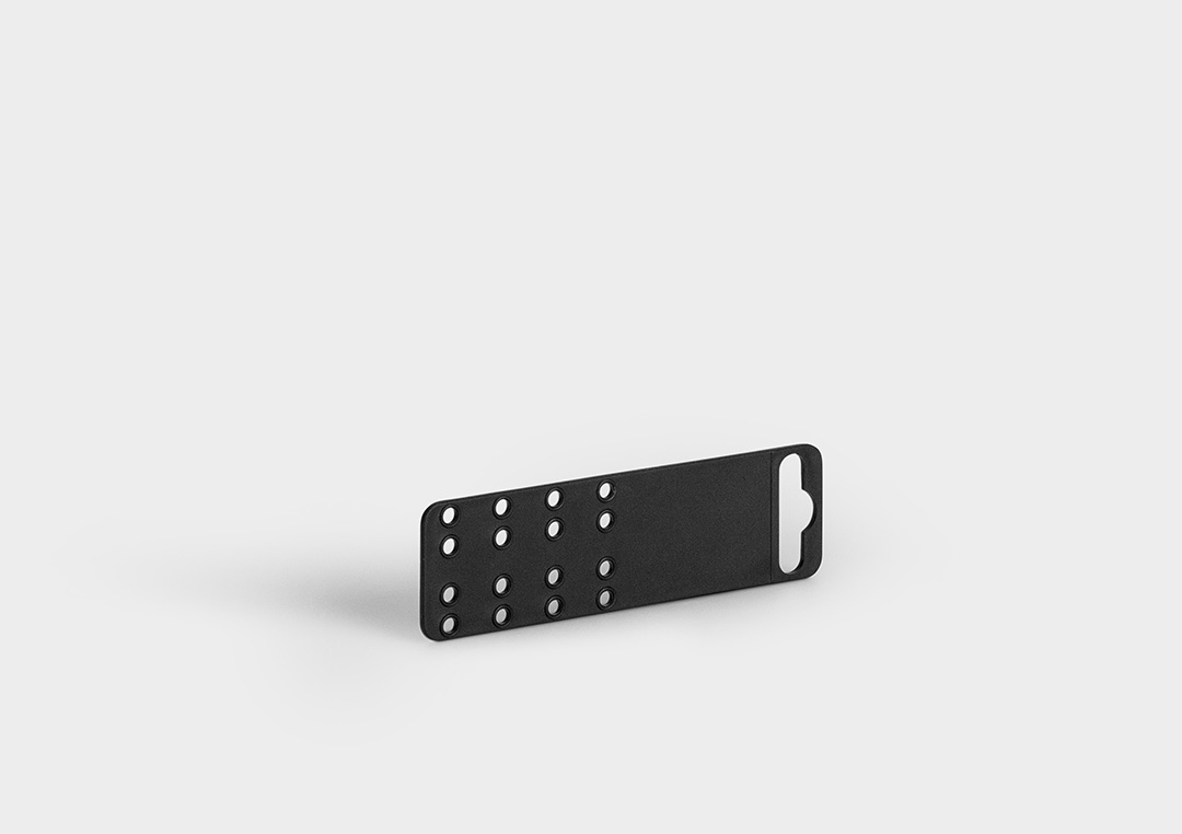 DIY-Perforated Disc DIY-Perforated Disc: variable perforation for securing product with cable tie.